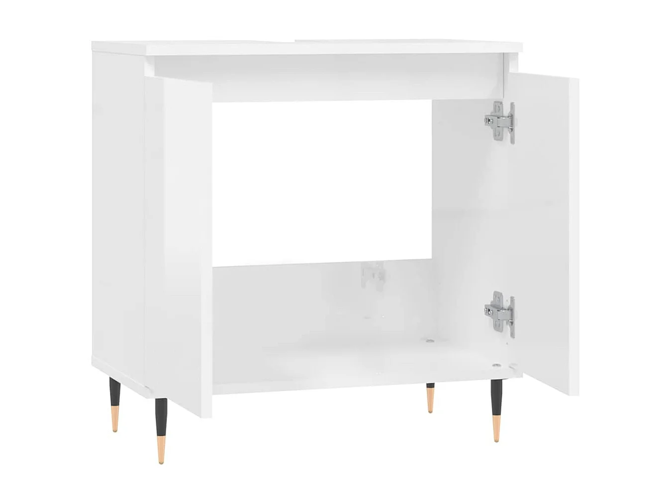 Mobile bagno in legno ingegnerizzato bianco lucido 58x33x60 cm