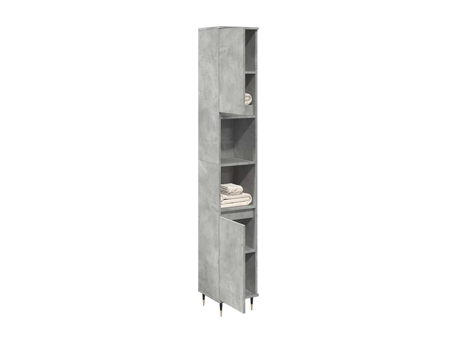 Armoire de salle de bain gris béton 30x30x190 cm