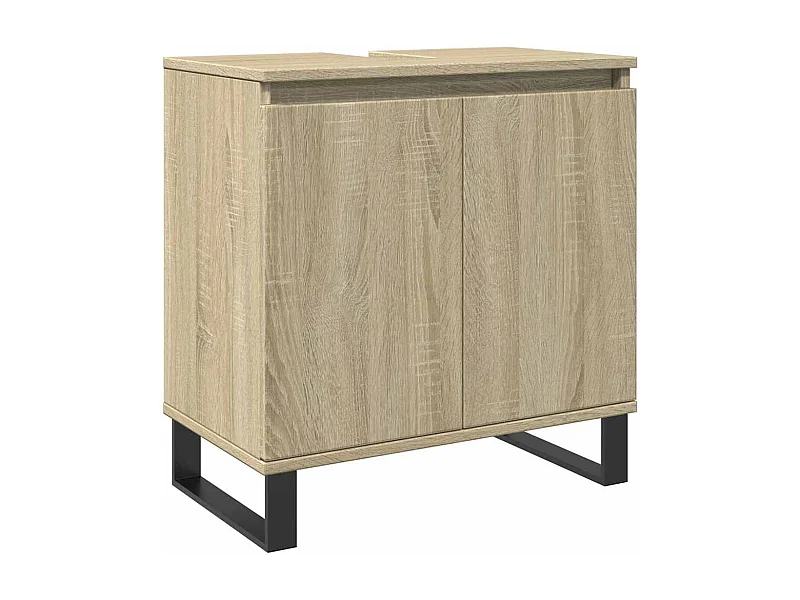 Sonoma eiken badkamerkast 58x33x60 cm bewerkt hout
