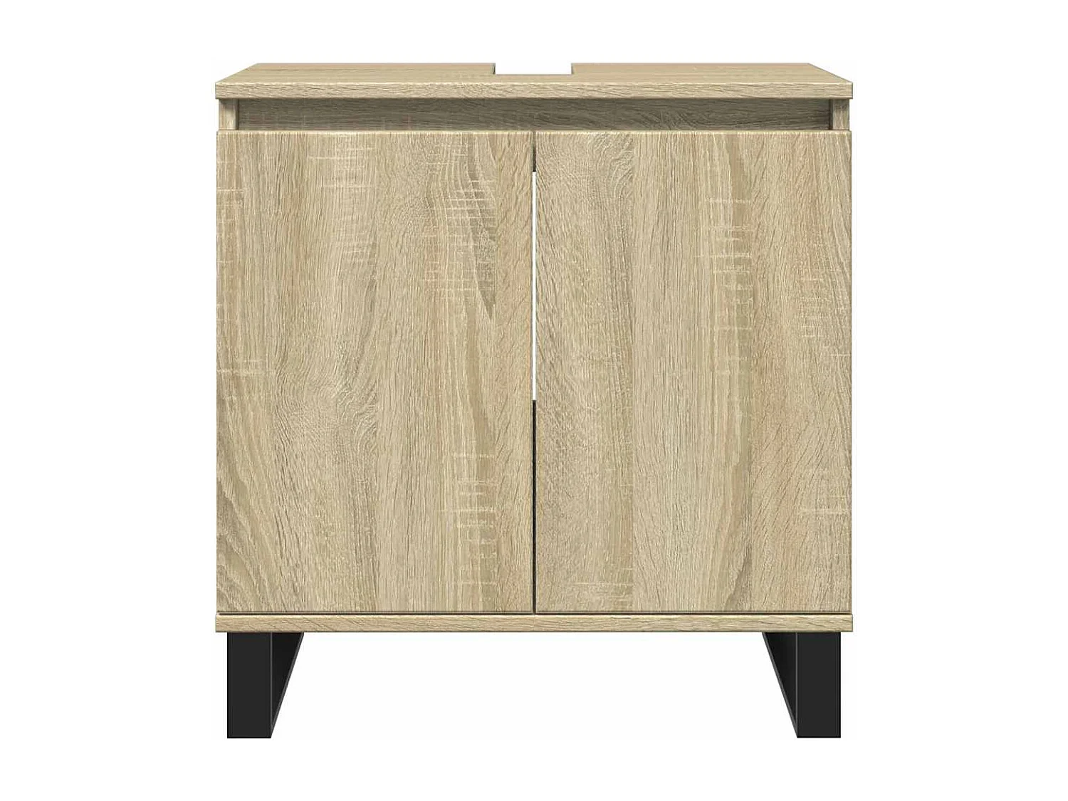 Sonoma eiken badkamerkast 58x33x60 cm bewerkt hout