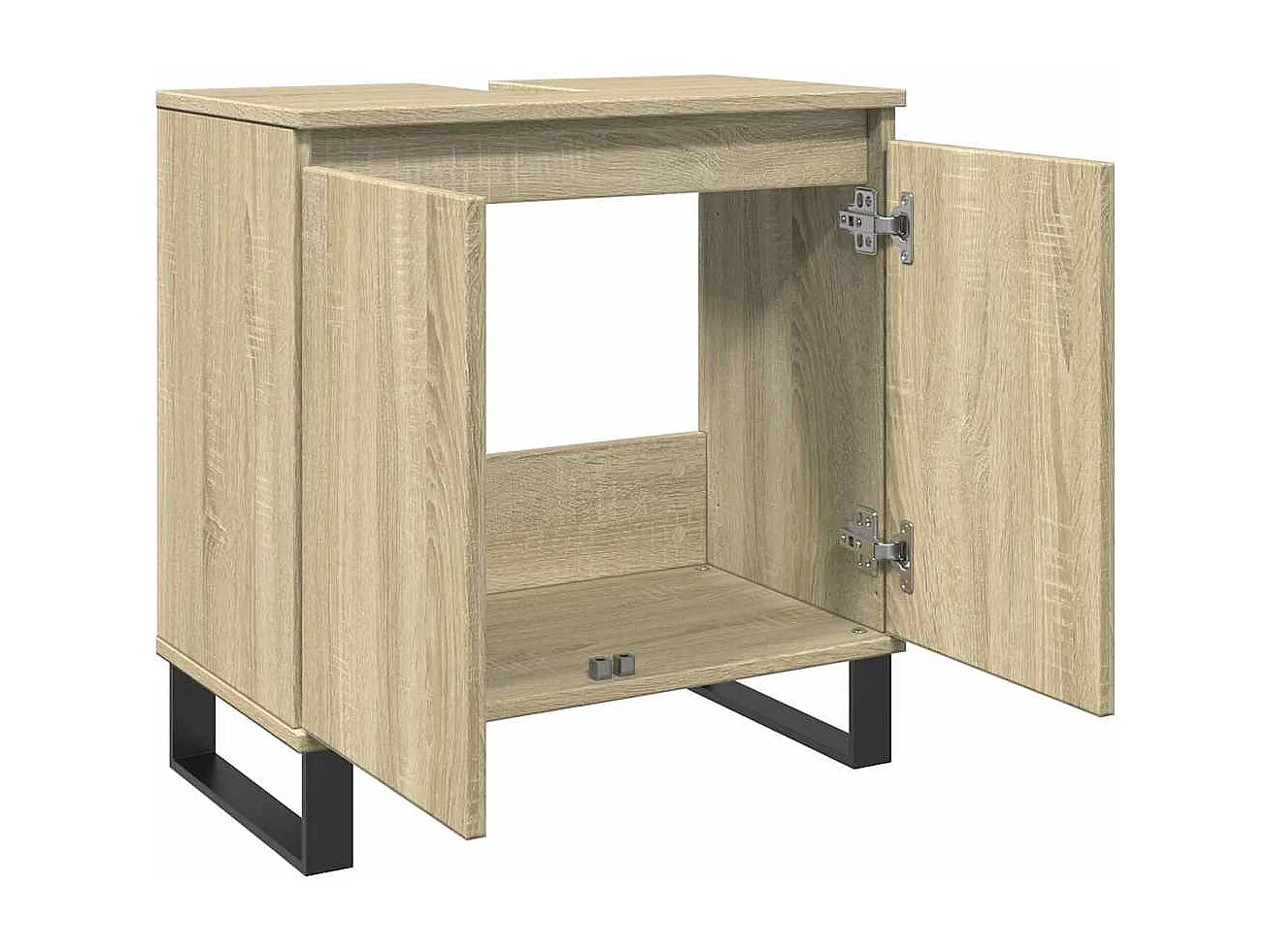 Sonoma eiken badkamerkast 58x33x60 cm bewerkt hout