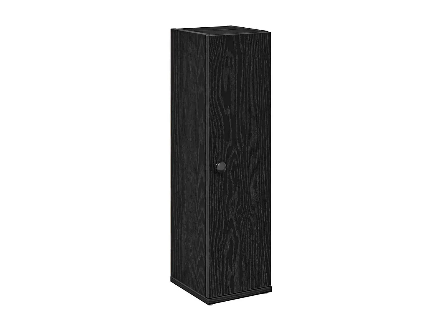 Meuble de salle de bain avec porte-rouleau noir 20,5x22x72 cm