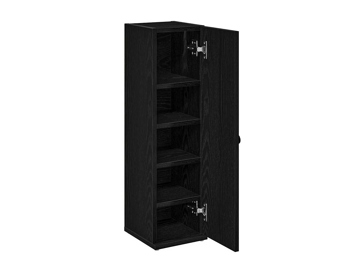 Meuble de salle de bain avec porte-rouleau noir 20,5x22x72 cm