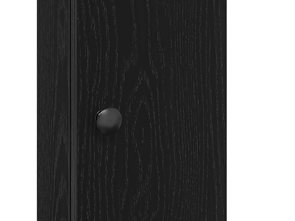 Meuble de salle de bain avec porte-rouleau noir 20,5x22x72 cm