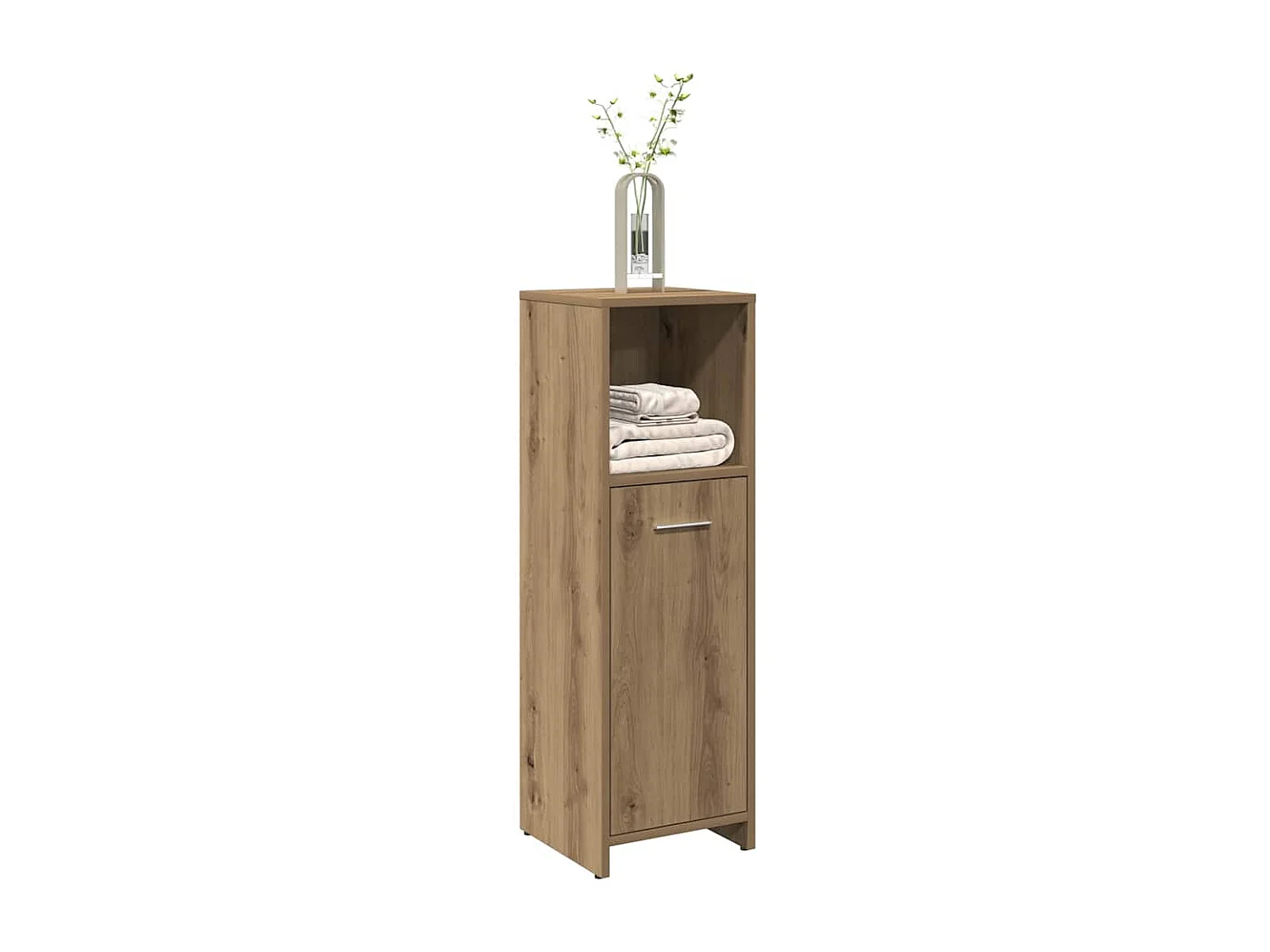 Mobile bagno in rovere artigianale 30x30x95 cm in legno ingegnerizzato