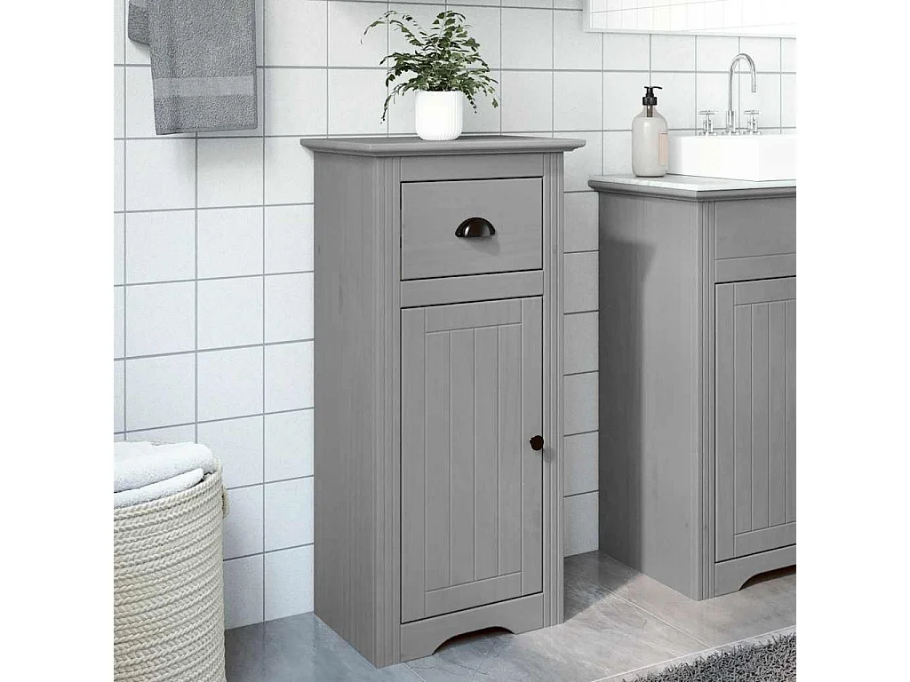 Armoire de salle de bain BODO gris 44x30x90 cm