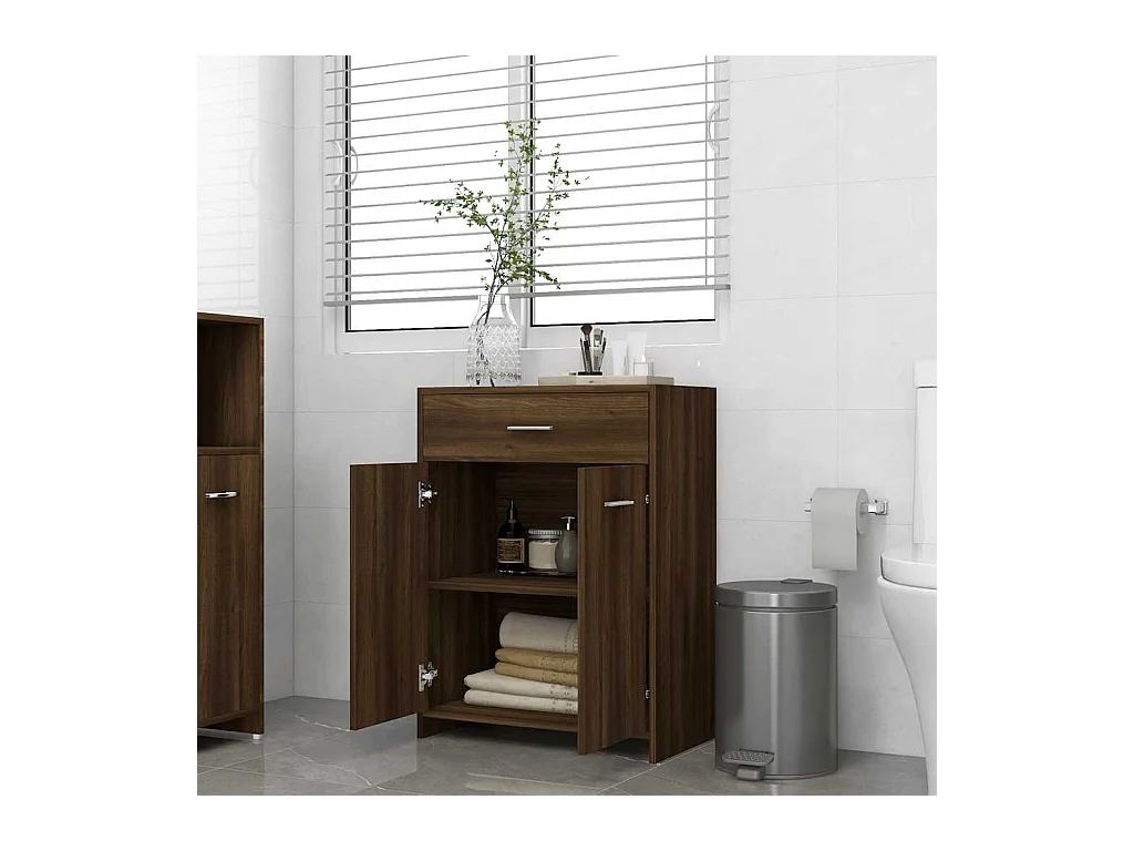 Badkamerkast Bruin eiken 60x33x80 cm Technisch hout