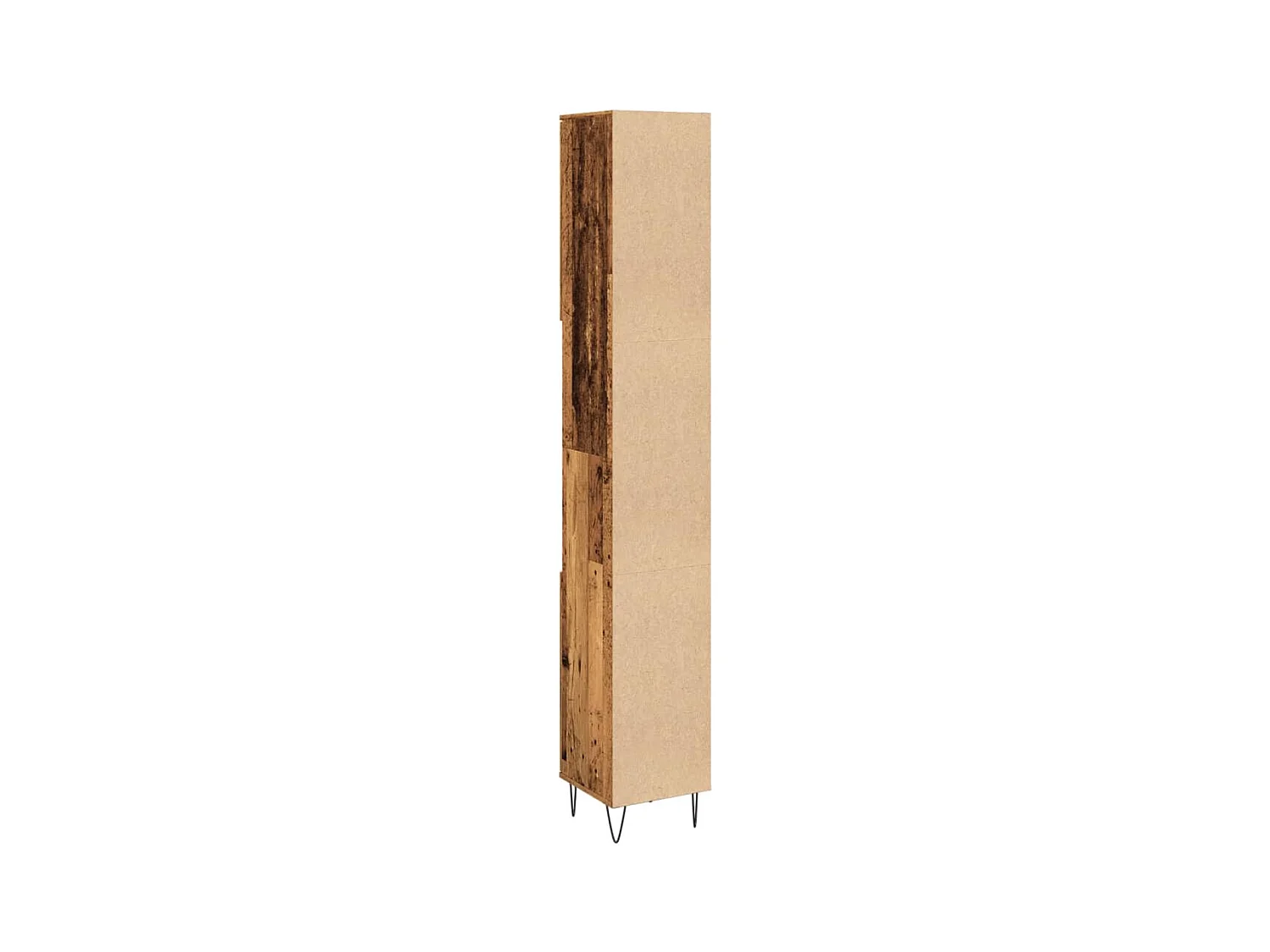 Badkamerkast oud hout 30x30x190cm bewerkt hout
