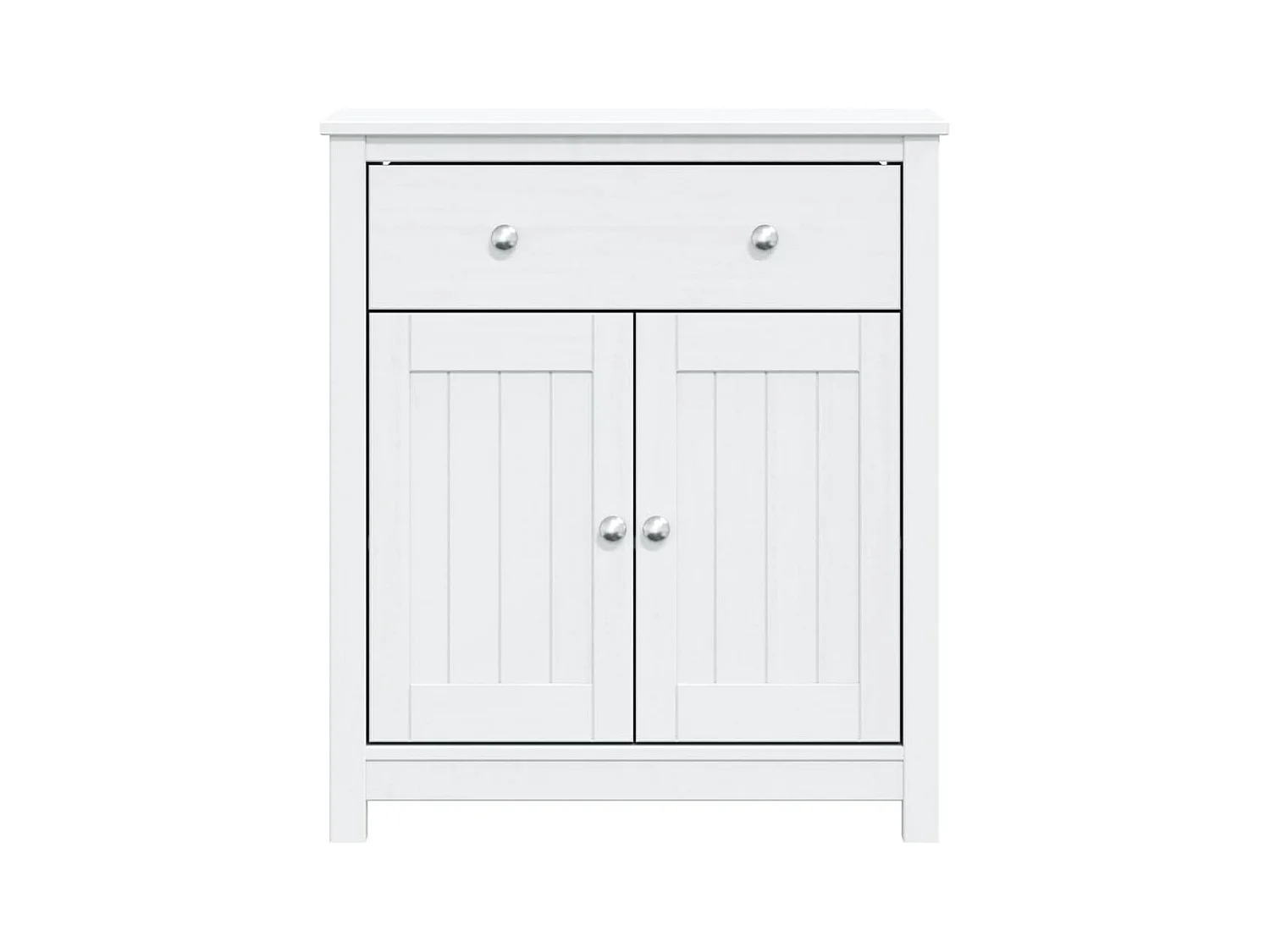 BERG badkamerkast wit 69,5x34x80 cm massief grenen