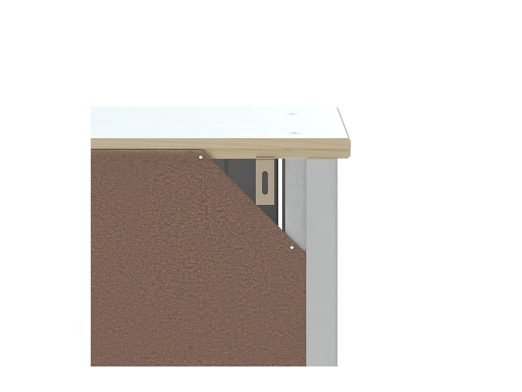 Armoire de salle de bain BERG blanc 69,5x34x80 cm pin massif