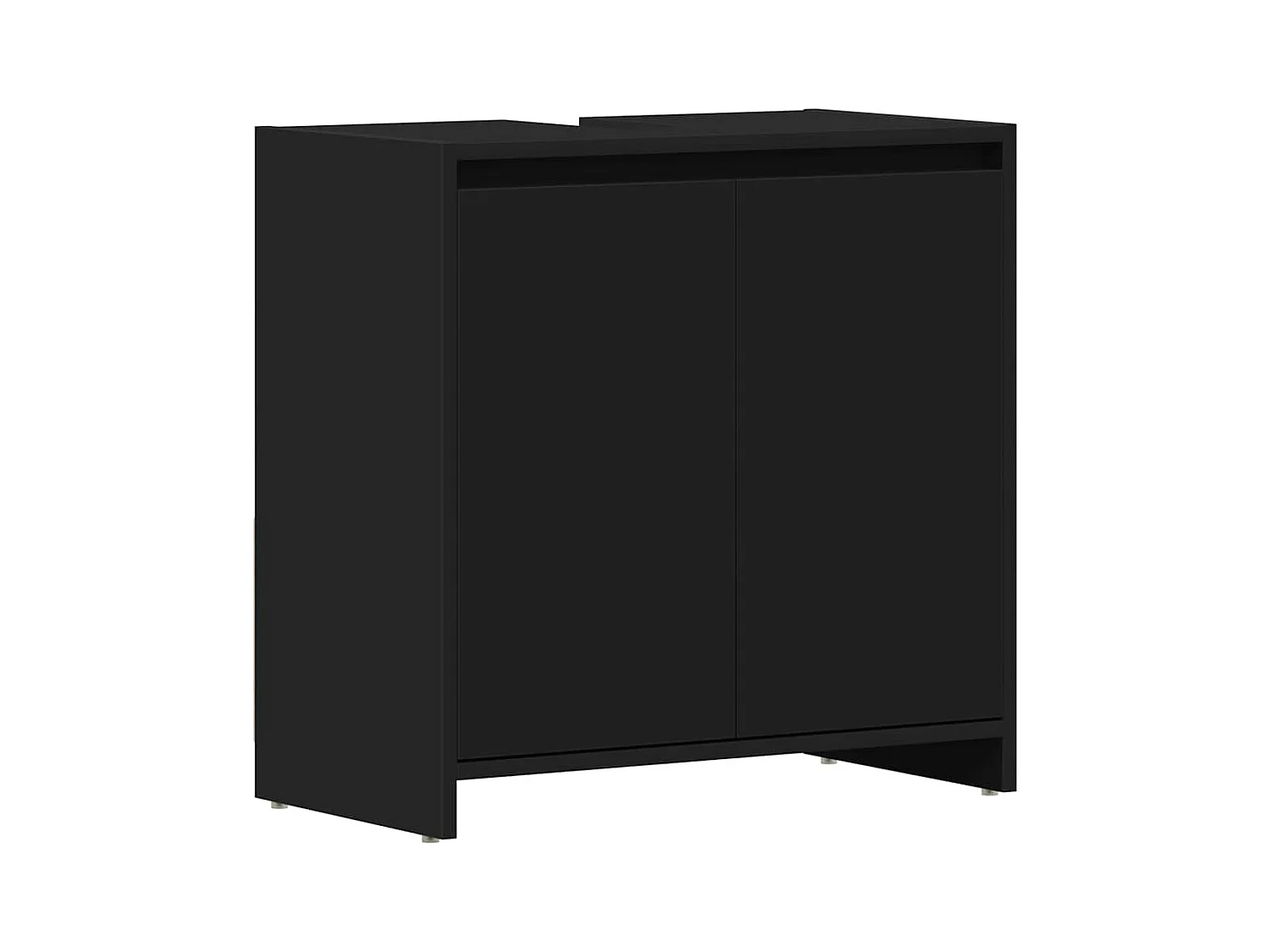 Zwarte badkamerkast 60x33x61 cm Technisch hout