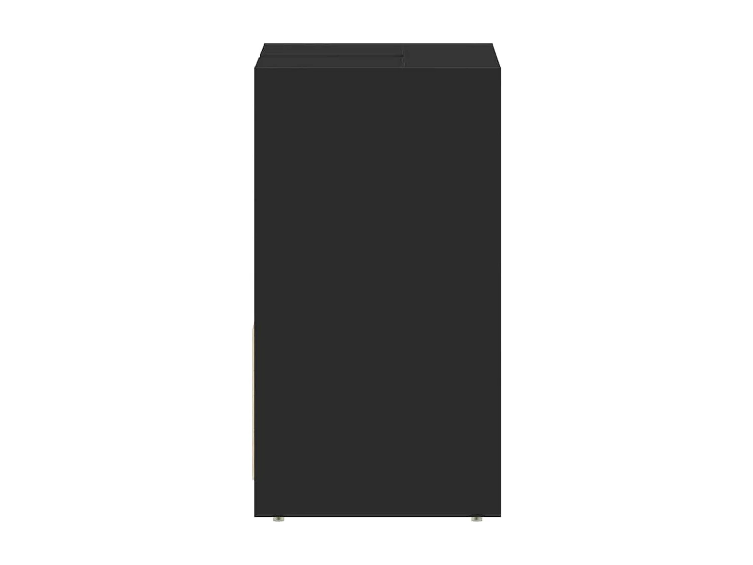 Mueble de baño negro 60x33x61 cm Madera de ingeniería