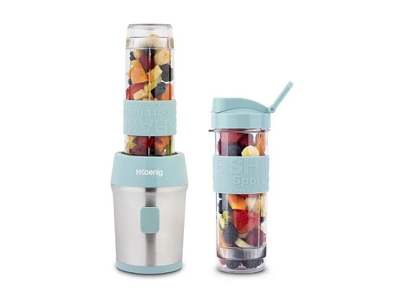 Mini blender - SMOO16 - 300 W - 570 mL - Bleu pastel - 2 gourdes incluses
