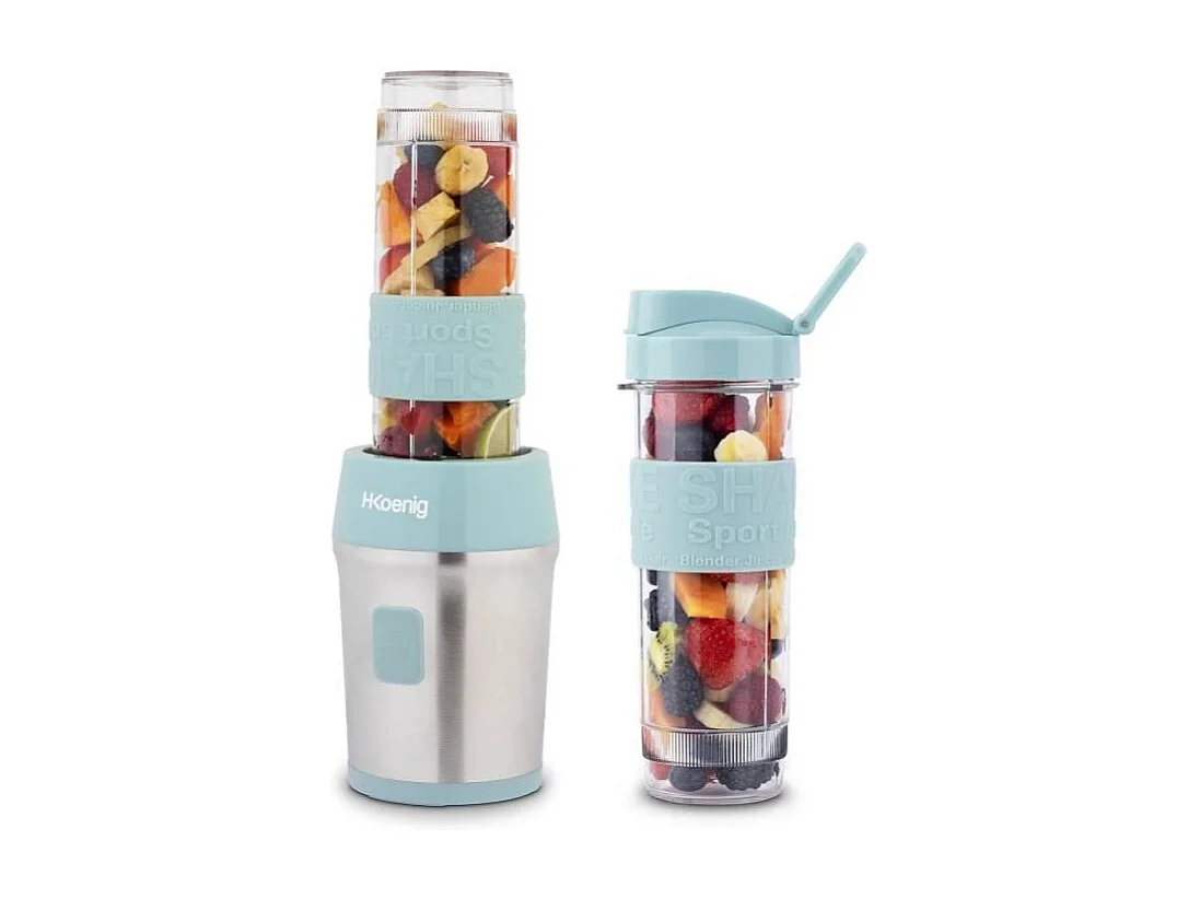 Mini blender - SMOO16 - 300 W - 570 mL - Bleu pastel - 2 gourdes incluses