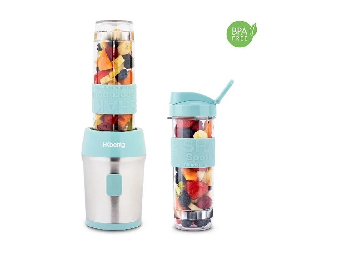 Mini blender - SMOO16 - 300 W - 570 mL - Bleu pastel - 2 gourdes incluses