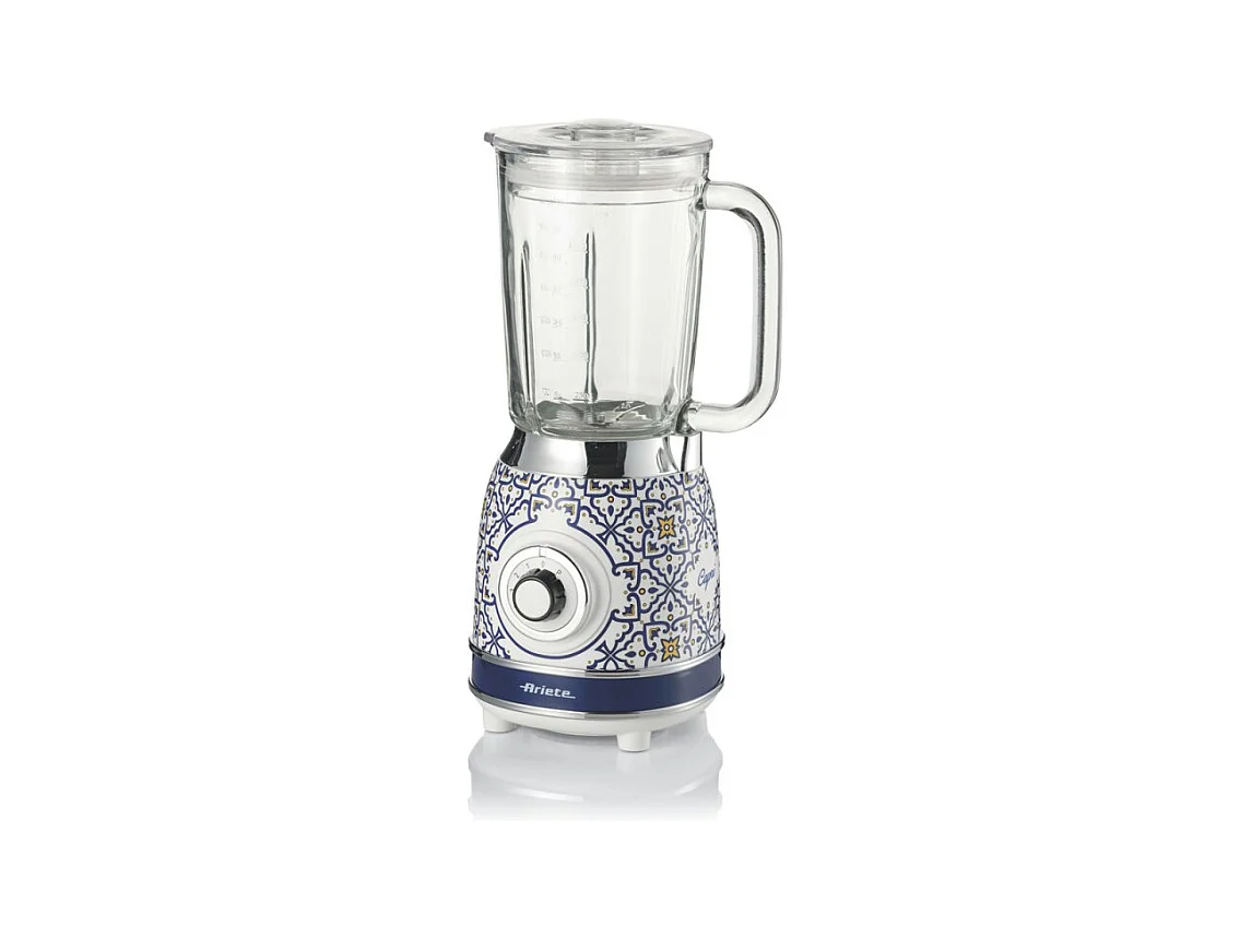 Blender Ariete vintage bol verre Capri 583CAP 1000 W Blanc Bleu