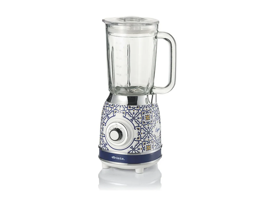 Blender Ariete vintage bol verre Capri 583CAP 1000 W Blanc Bleu