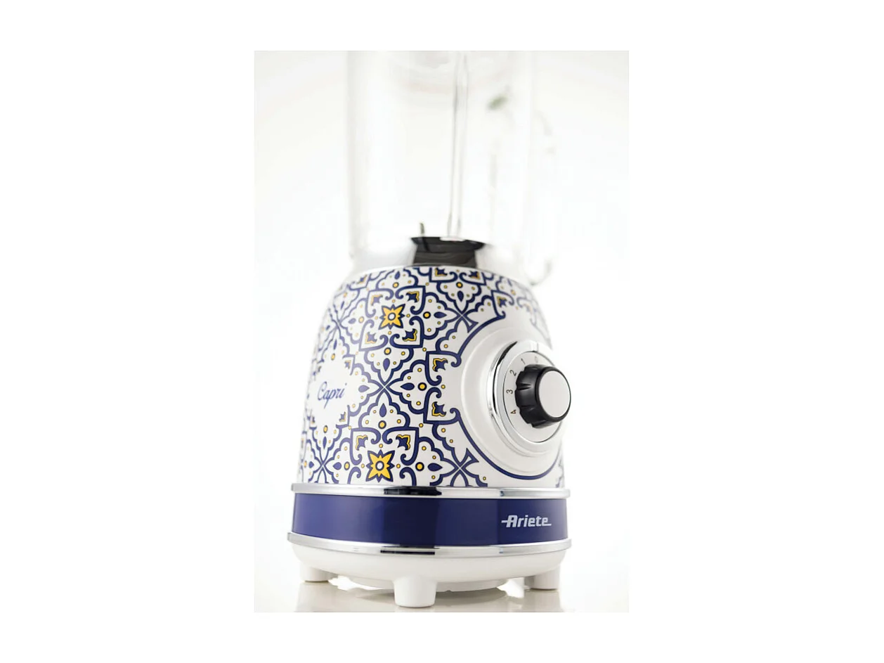 Blender Ariete vintage bol verre Capri 583CAP 1000 W Blanc Bleu