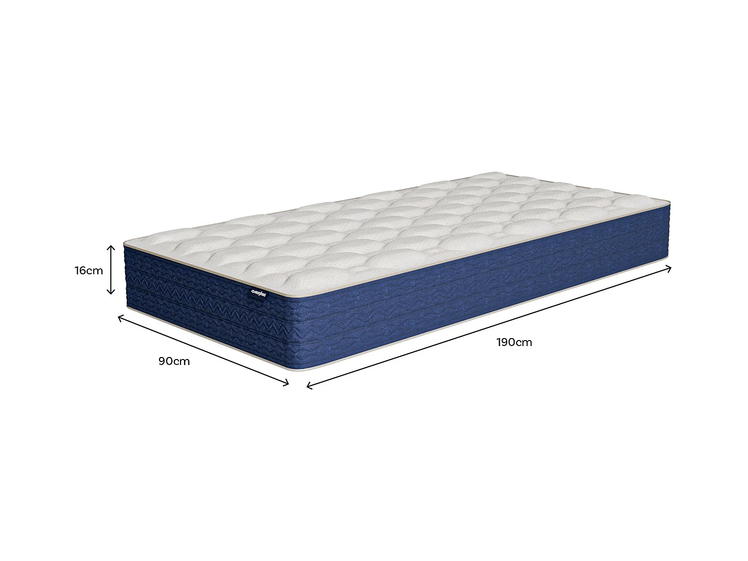 Matelas mémoire de forme 90x190cm épais 16cm Lumea One