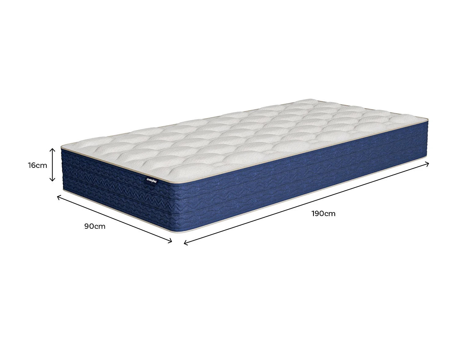 Matelas mémoire de forme 90x190cm épais 16cm Lumea One