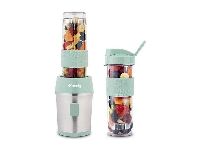 Mini blender - SMOO18 - 300 W - 570 mL - Vert pastel - 2 gourdes incluses