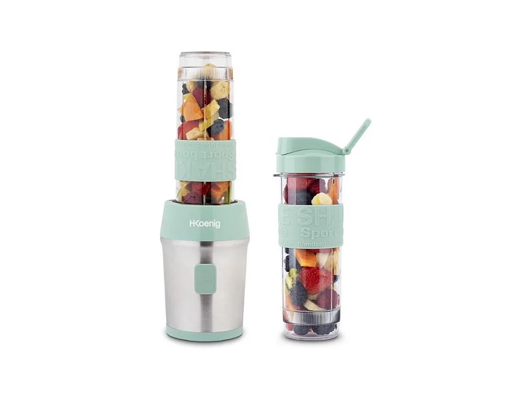 Mini blender - SMOO18 - 300 W - 570 mL - Vert pastel - 2 gourdes incluses