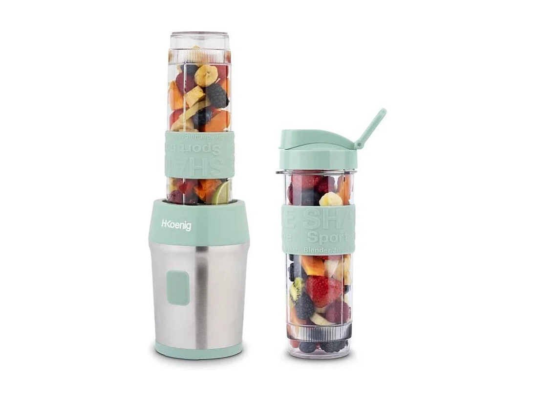 Mini blender - SMOO18 - 300 W - 570 mL - Vert pastel - 2 gourdes incluses