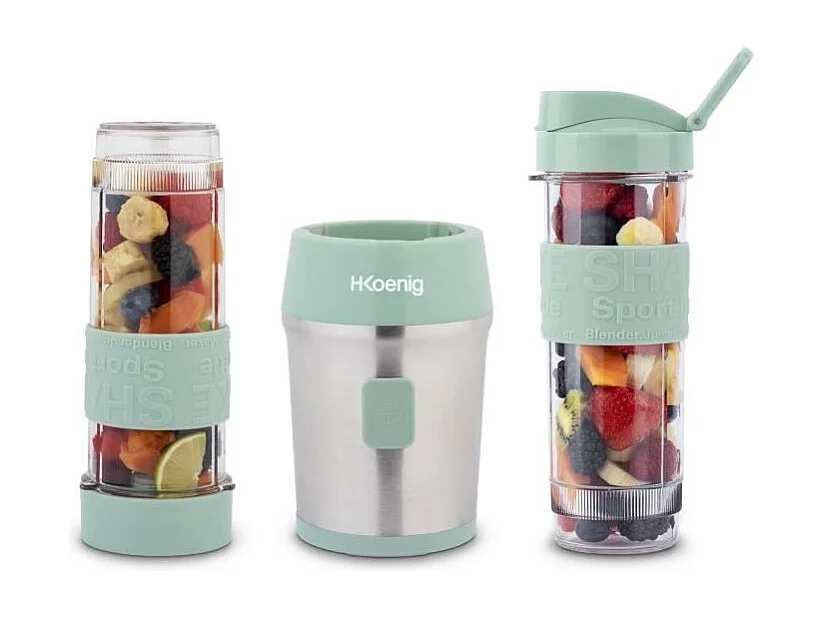 Mini blender - SMOO18 - 300 W - 570 mL - Vert pastel - 2 gourdes incluses