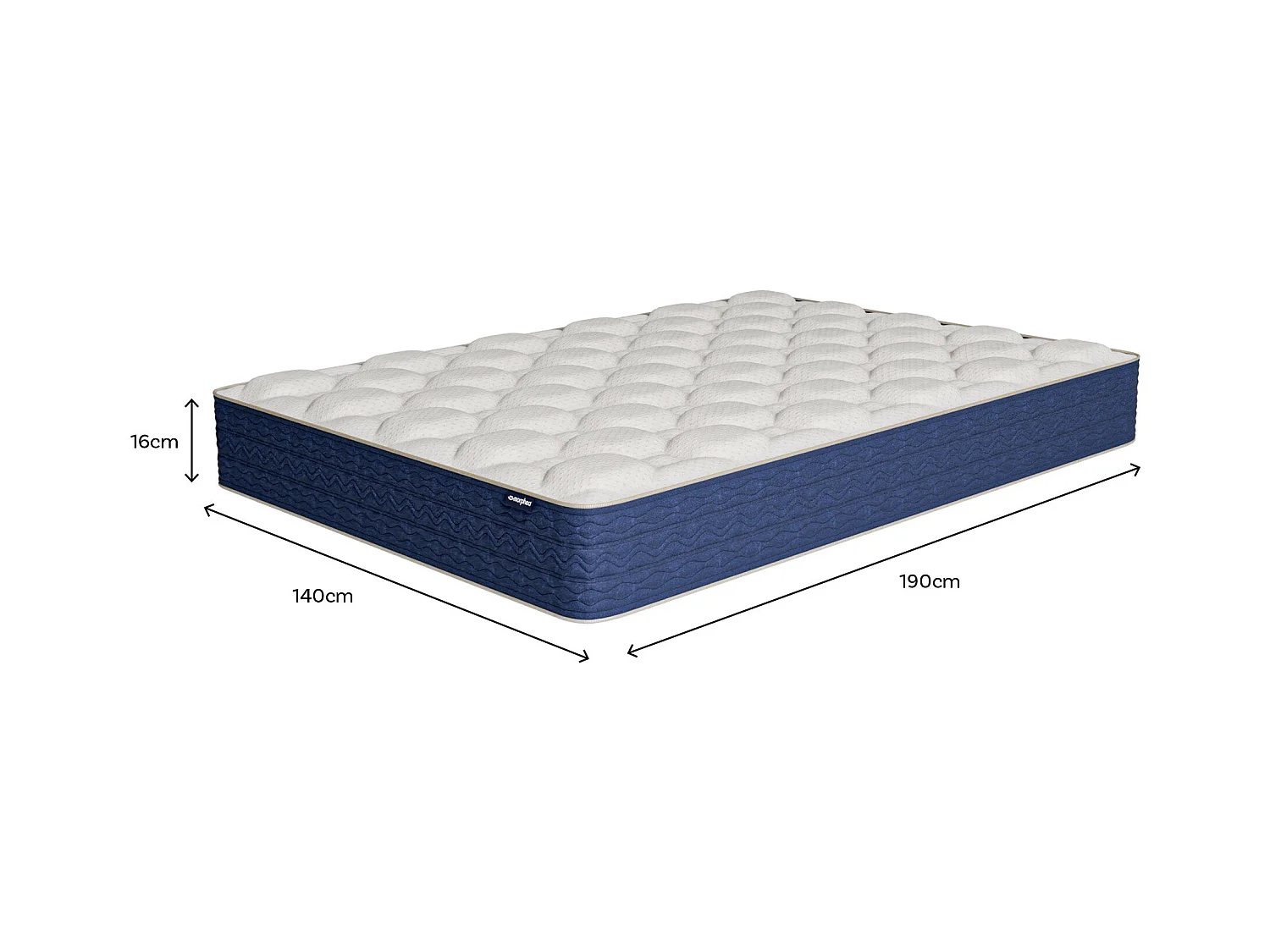 Matelas mémoire de forme 140x190cmcm épais 16cm Lumea One