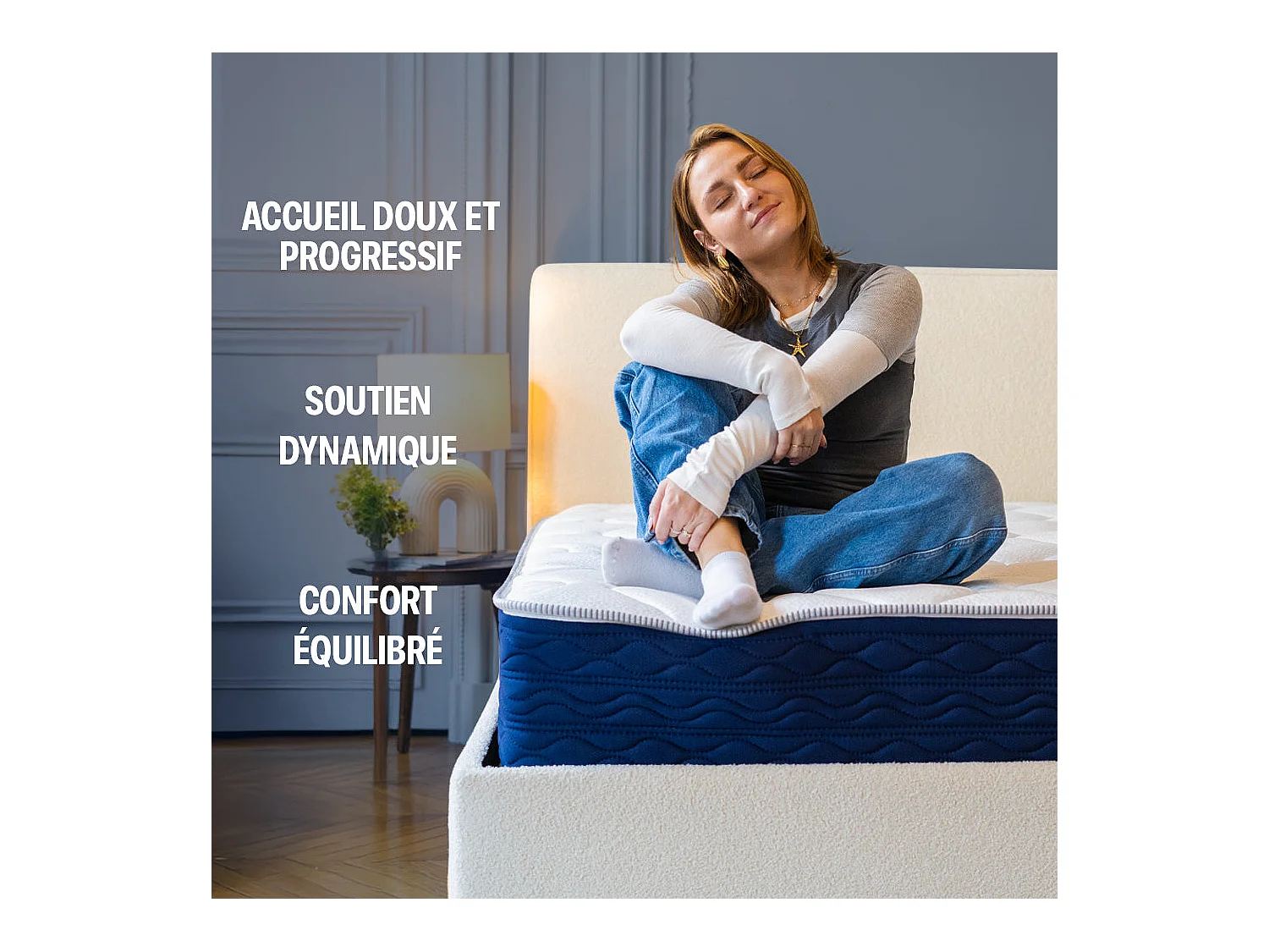 Matelas hybride 90x190cm épais 25cm Lumea Infinite