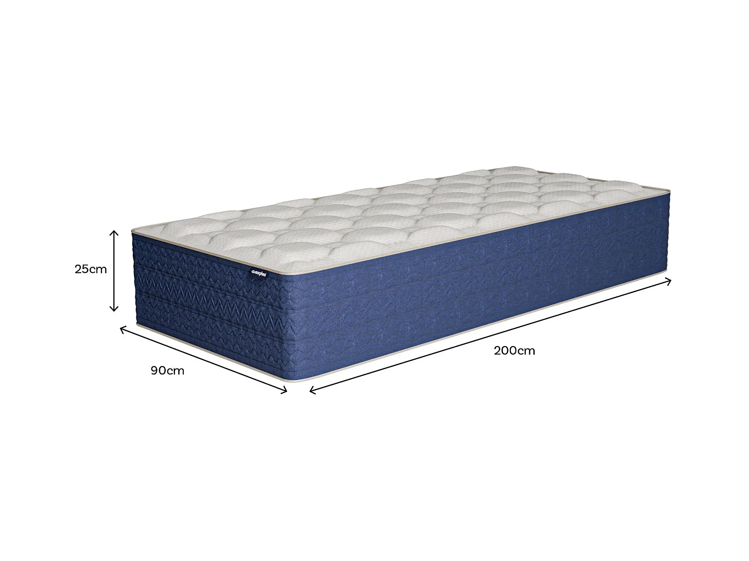 Matelas hybride 90x200cm épais 25cm Lumea Infinite
