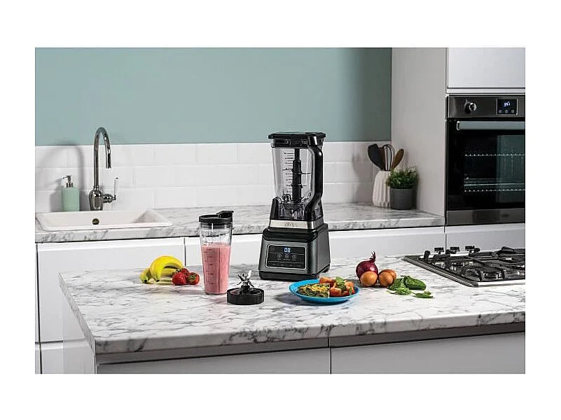 NINJA BN750EU - Blender 2 en 1  - Bol de 2,1 l - Gobelet de 700ml - 1200 W - Noir