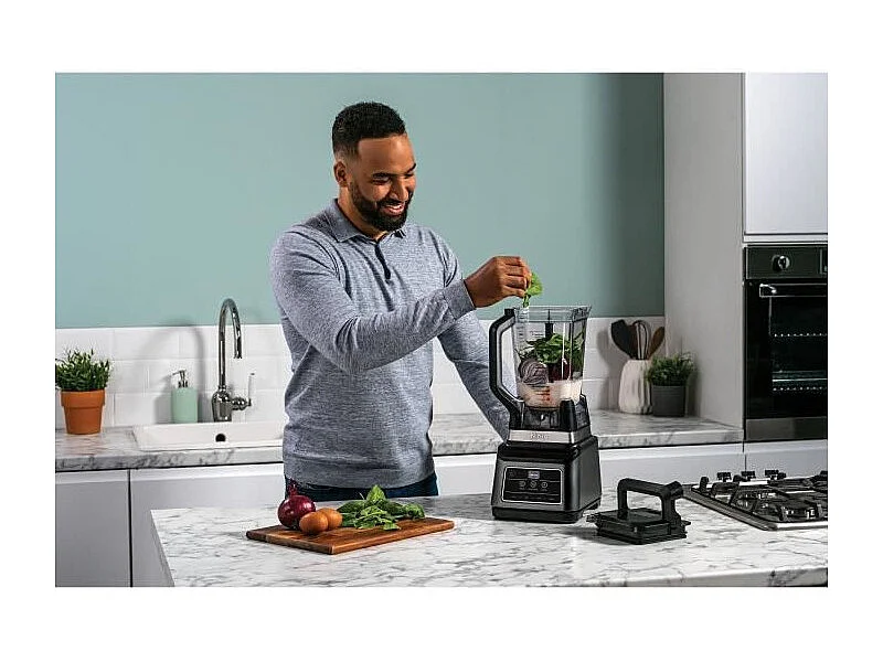 NINJA BN750EU - Blender 2 en 1  - Bol de 2,1 l - Gobelet de 700ml - 1200 W - Noir