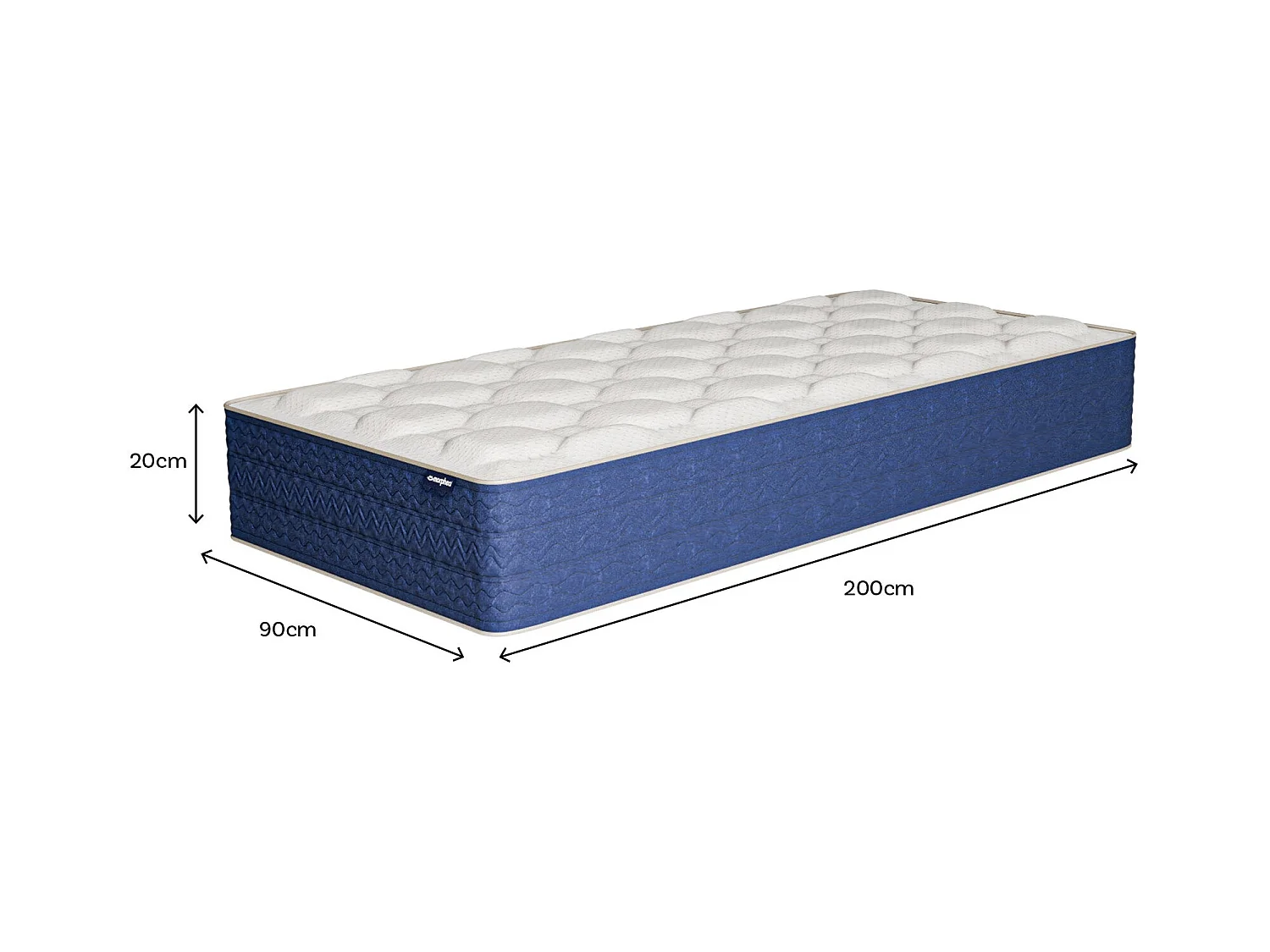 Matelas mémoire de forme 90x200cm épais 20cm Lumea One +
