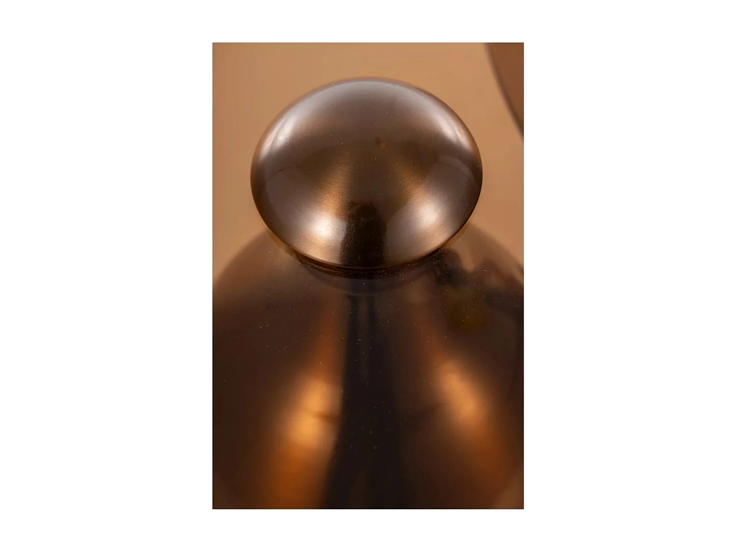 Ensemble de tables basses Mira/Ronde/Métal et verre/Marron