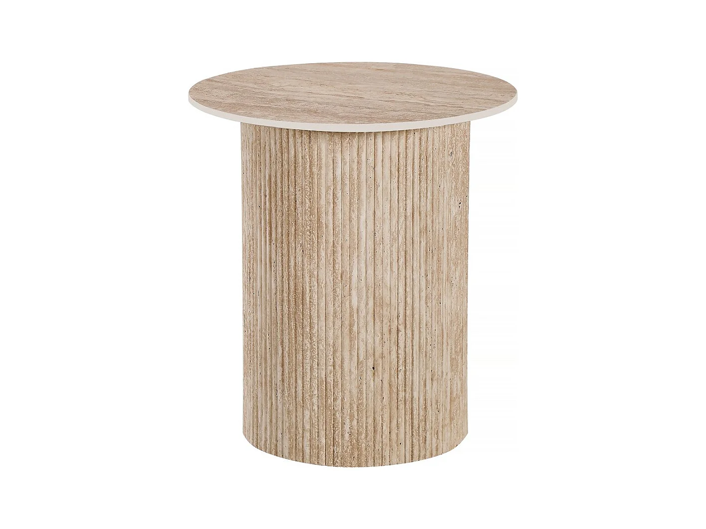 Beistelltisch, Sofatisch, Nachttisch aus Keramik "Eclat" – 50 x 50 x 55 cm – Weiß - 50 x 50 x 55 cm - Braun