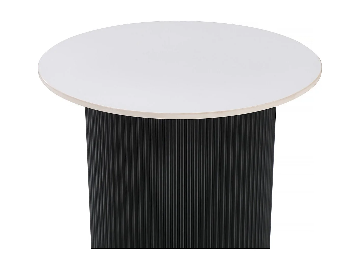 Table d'appoint, bout de canapé, table de chevet en céramique "Eclat" - 50 x 50 x 55 cm - Blanc