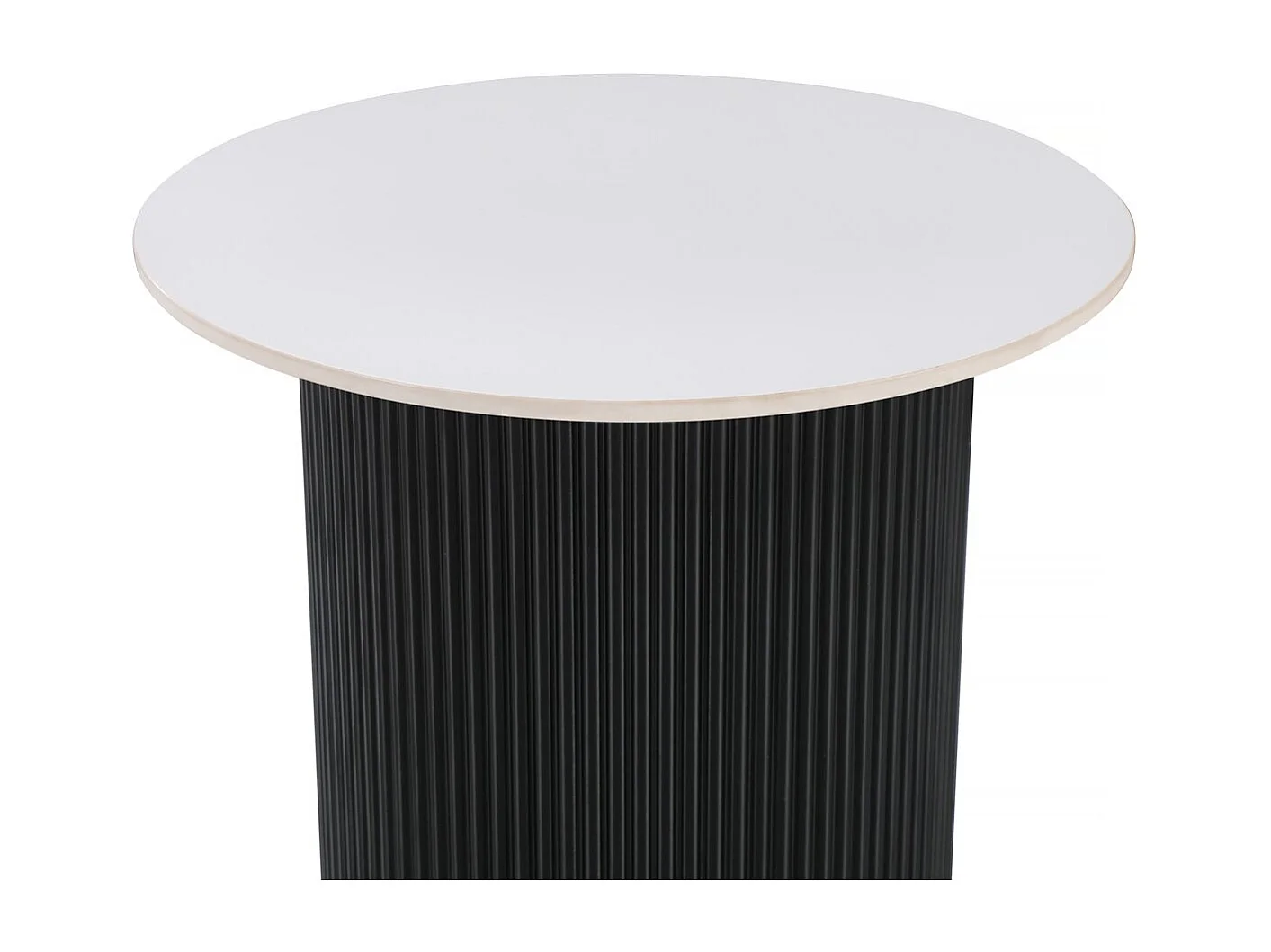 Table d'appoint, bout de canapé, table de chevet en céramique "Eclat" - 50 x 50 x 55 cm - Blanc