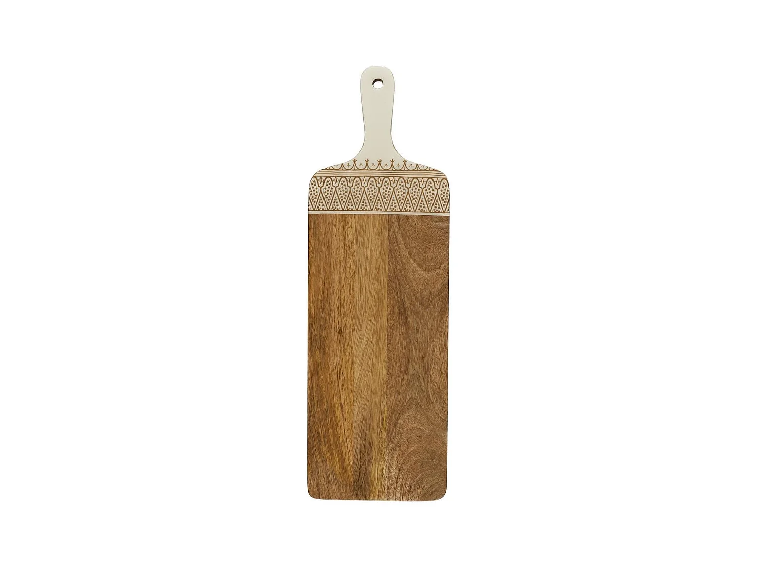 Planche en bois de manguier avec motif mandala brun (L58cm) - MANGO