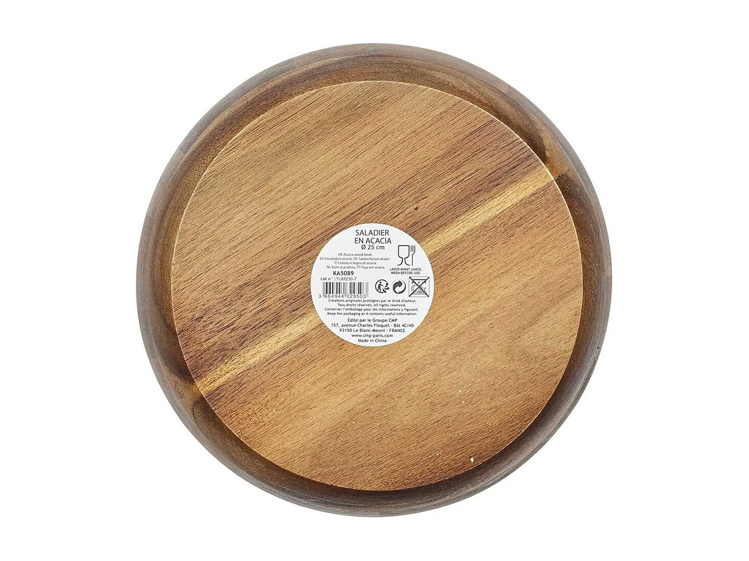 Saladier Ø25cm en Acacia Massif - TISSA