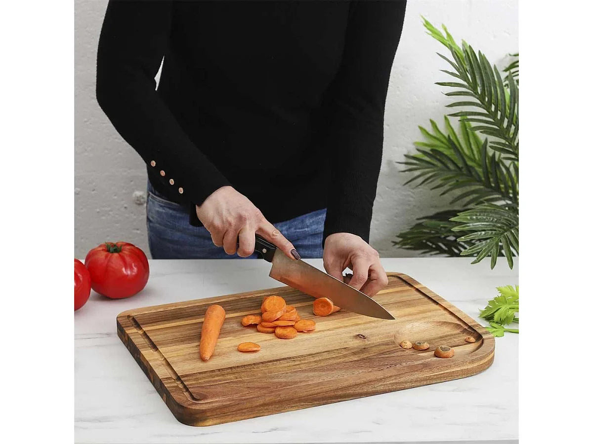 Planche de découpe 46 cm en acacia - XEMAN