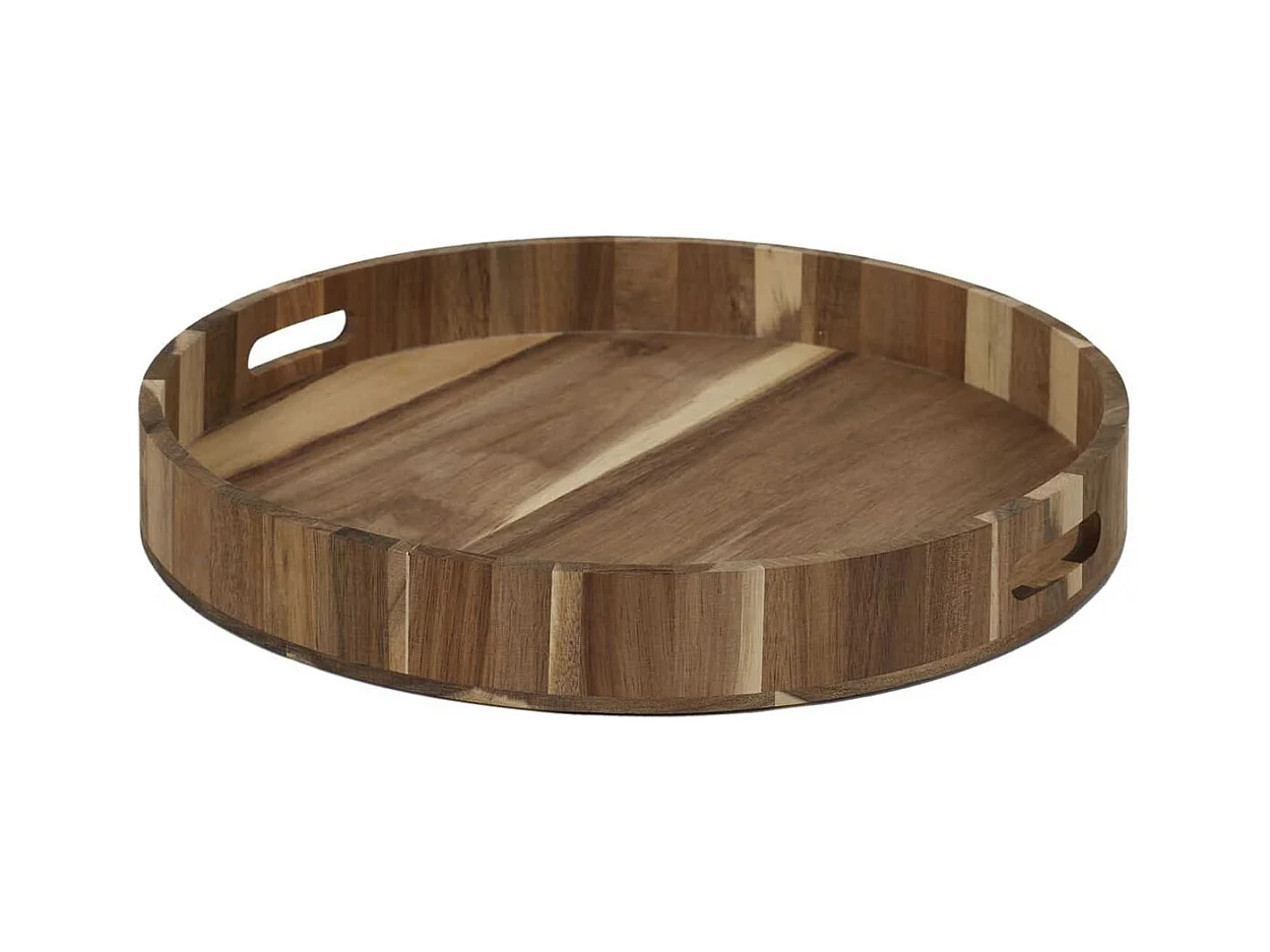 Plateau Ø40cm en Acacia Massif