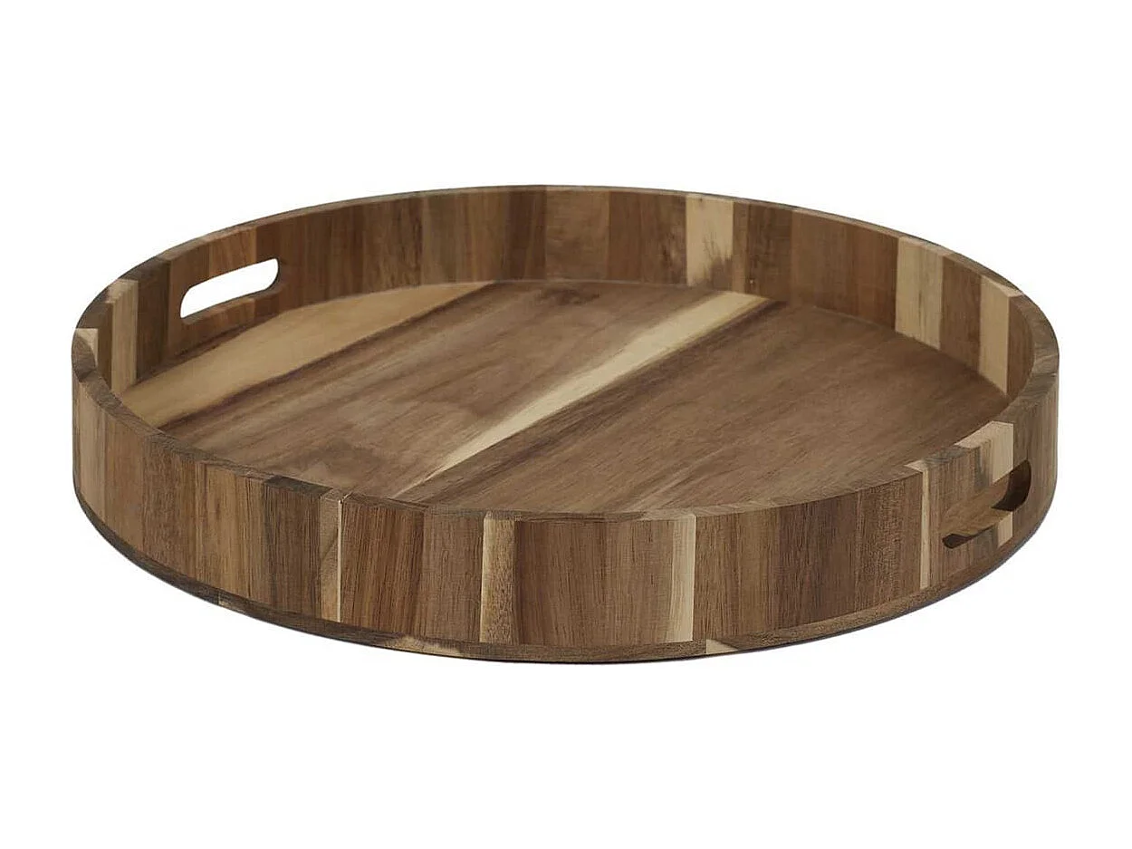 Plateau Ø40cm en Acacia Massif - TISSA