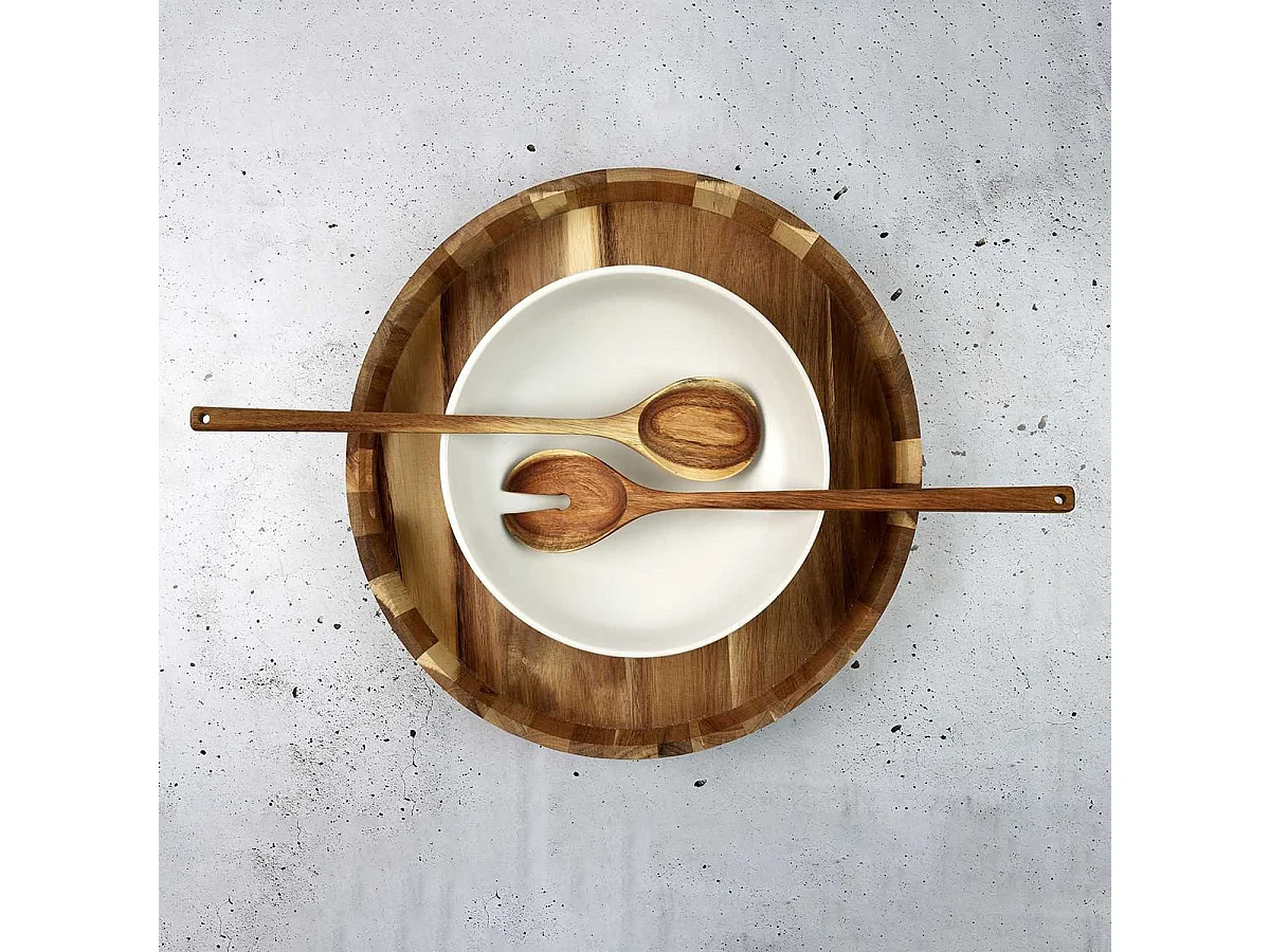 Plateau Ø40cm en Acacia Massif - TISSA