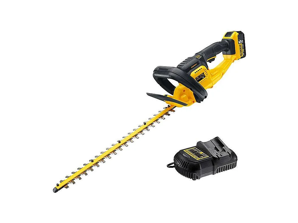 Taille-haie 18V DEWALT DCM563P1-QW avec une batterie 5,0 Ah