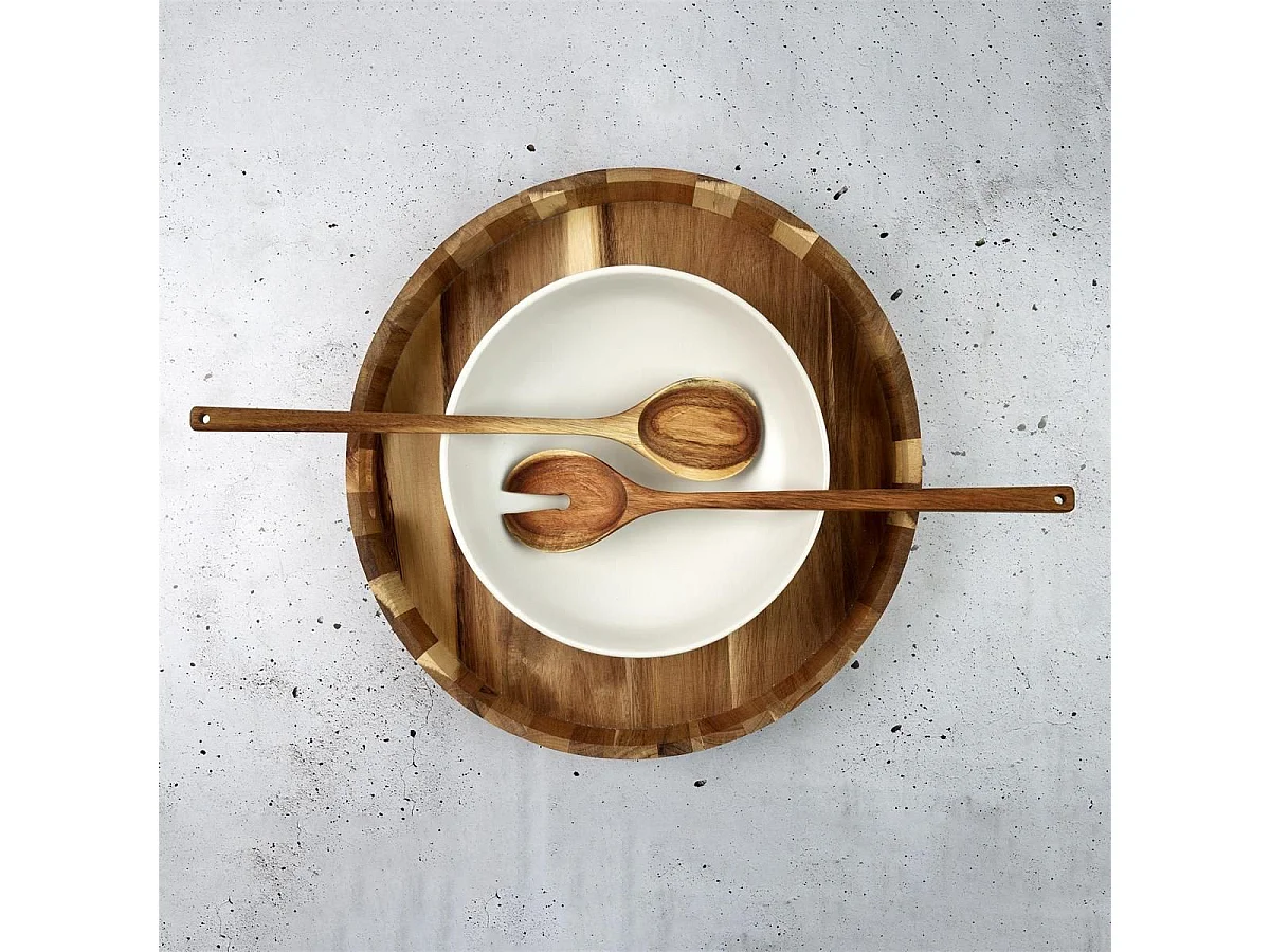 Couverts de Service en Acacia Naturel