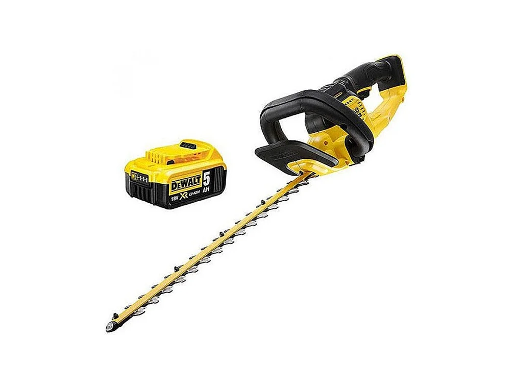 Taille-haie 18V DEWALT DCMHT563P1-QW avec une batterie 5,0 Ah