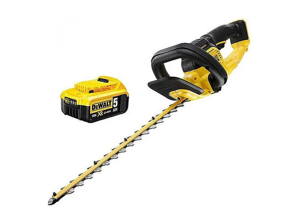 Taille-haie 18V DEWALT DCMHT563P1-QW avec une batterie 5,0 Ah