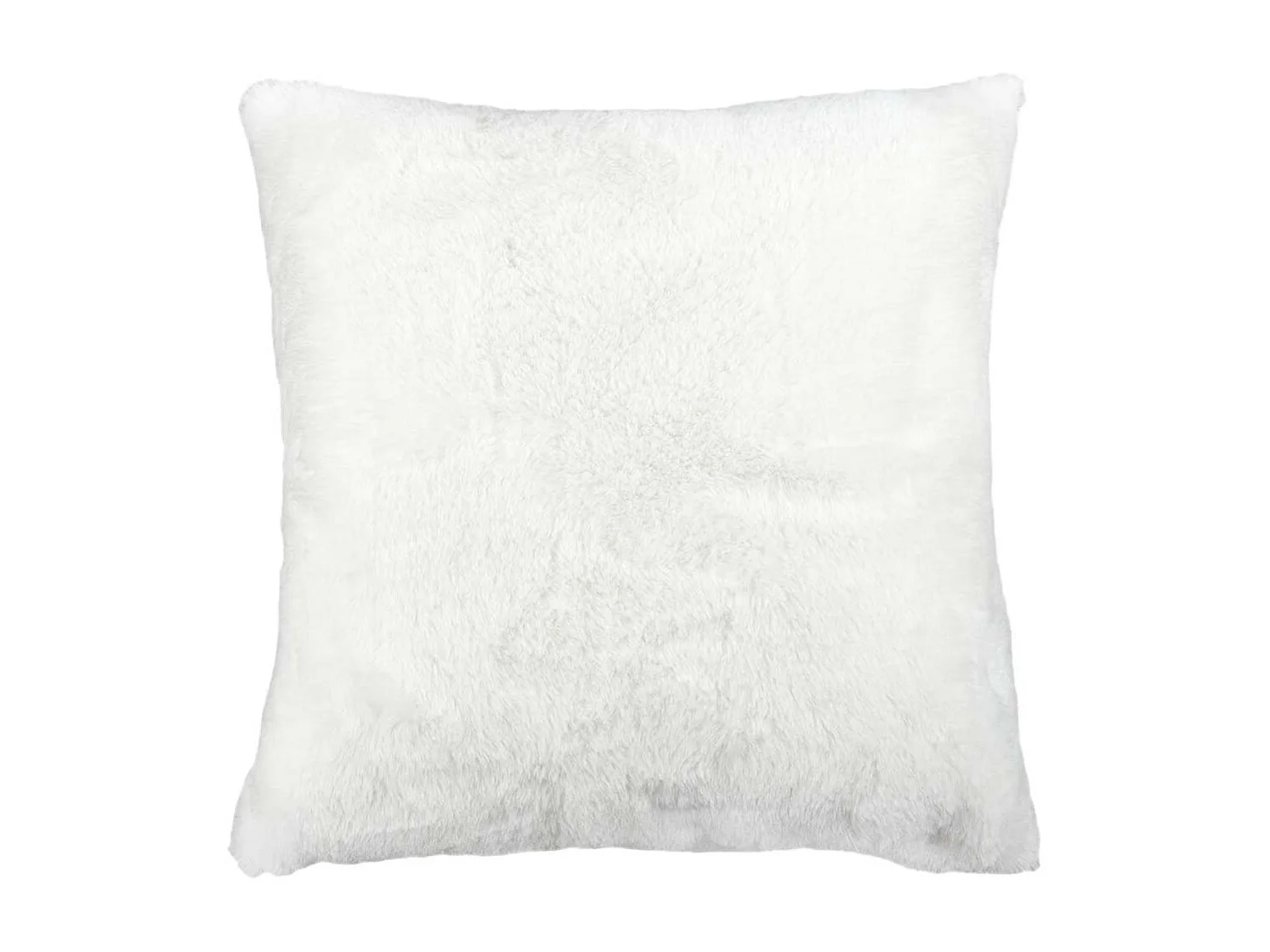 Coussin Ultra Doux 40x40cm Imitation Fourrure Blanche - FLUFFY