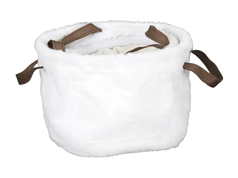 Lot de 3 Paniers Gigogne Effet Fourrure avec Poignées - PONTI